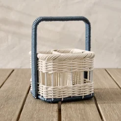 West Elm Ronny Outdoor Wicker Utensil Caddy