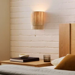 West Elm Roscoe Plug-In Woven Sconce (10")