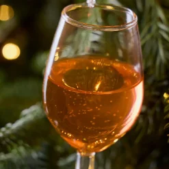 West Elm Rose Wine Glass Ornament