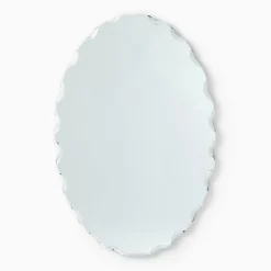 West Elm Rough Cut Edge Oval Wall Mirror