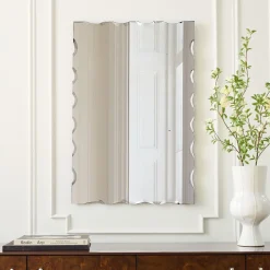 West Elm Rough Cut Edge Rectangle Wall Mirror