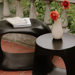 West Elm Rounded Outdoor Cutout Side Table ( – )