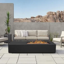 West Elm Rutland Asymmetrical Rectangle Fire Pit Table (70")