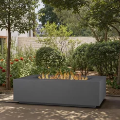 West Elm Rutland Rectangle Steel Fire Pit Table (–)