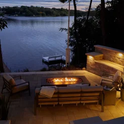 West Elm Rutland Rectangle Steel Fire Pit Table (–)