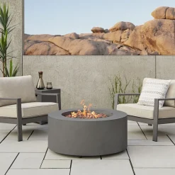 West Elm Rutland Round Steel Fire Pit Table (36")