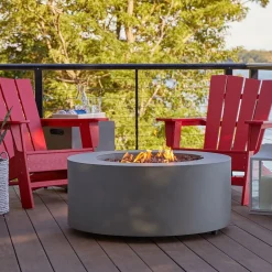 West Elm Rutland Round Steel Fire Pit Table (36")