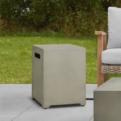 West Elm Rutland Square Steel Propane Tank Cover Side Table