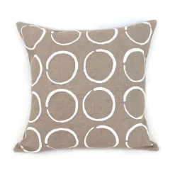 West Elm Sadza Batik Circles Pillow Cover - Taupe