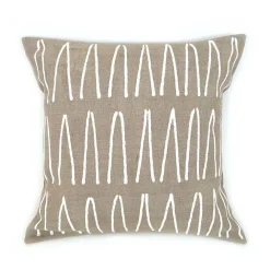 West Elm Sadza Batik Lines Pillow Cover - Taupe