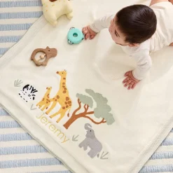 Kids West Elm Safari Knit Baby Blanket