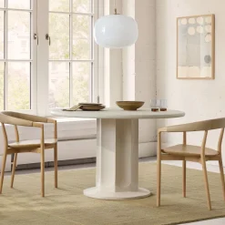 West Elm Salma Concrete Pedestal Dining Table (48")