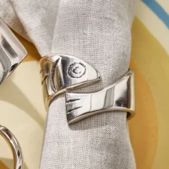 West Elm Sardine Metal Napkin Ring Sets