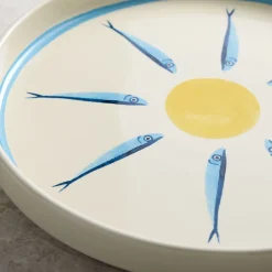 West Elm Sardine Stoneware Salad Plate Set