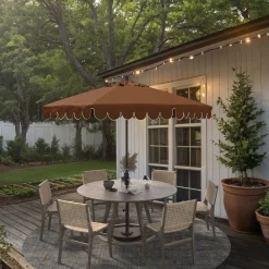 West Elm Scallop Edge Outdoor Umbrella (9')