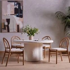 West Elm Scalloped Base Round Dining Table (60")