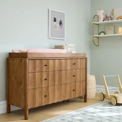 Kids West Elm Scalloped 6-Drawer Wide Dresser with Removable Topper (56")