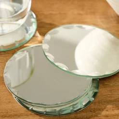 West Elm Scalloped Mirror Coaster Sets