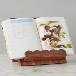 West Elm Scalloped Wood Cookbook Stand