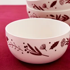 West Elm Scandi Wood Block Stoneware Cereal Bowl Sets