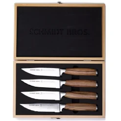 West Elm Schmidt Brothers Zebra Wood Steak Knives (Set of 4)