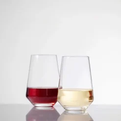 West Elm Schott Zwiesel Pure Crystal Stemless Wine Glasses (Set of 6)