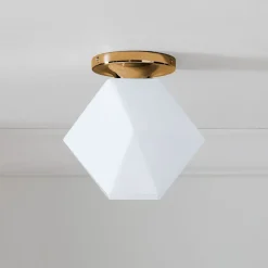 West Elm Sculptural Faceted Flush Mount