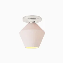West Elm Sculptural Geo Flush Mount - Milk