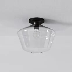 West Elm Sculptural Geo Flush Mount - Clear