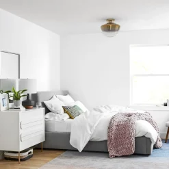 West Elm Sculptural Geo Flush Mount - Metallic Ombre