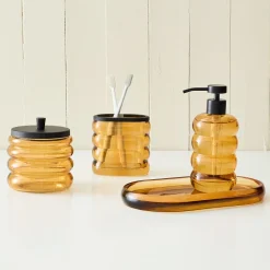 West Elm Sculptural Glass Bath Accessories