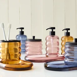 West Elm Sculptural Glass Bath Accessories