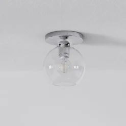 West Elm Sculptural Globe Flush Mount - Clear