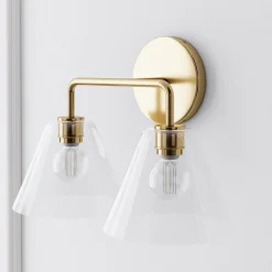 West Elm Sculptural 2-Light Cone Sconce