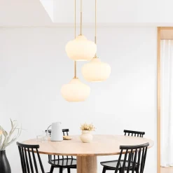 West Elm Sculptural 3-Light Ribbed Chandelier