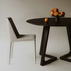 West Elm Sculptural Solid Wood Round Dining Table (47.5")