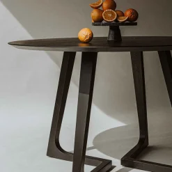 West Elm Sculptural Solid Wood Round Dining Table (47.5")