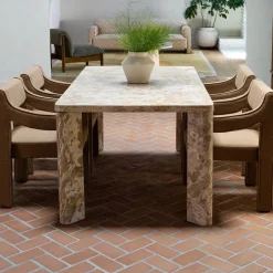 West Elm Selano Marble Dining Table (72")