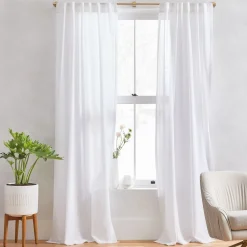 West Elm Sheer Crosshatch Curtain (Set of 2)