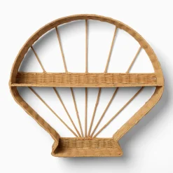 West Elm Shell Rattan Shelf (25")
