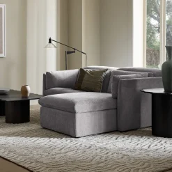 West Elm Shelter Motion Reclining Small Reversible 2-Piece Chaise Sectional (70")