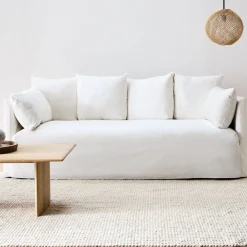 West Elm Shelter Skirted Slipcover Sofa (84")