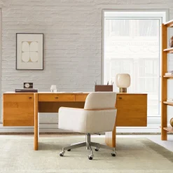 West Elm Show Wood Swivel Office Chair