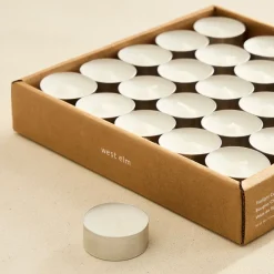 West Elm Signature Wax Tealight Candles (Set of 50)