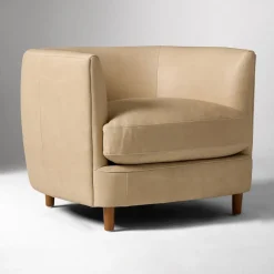 West Elm Silvan Leather Tub Chair