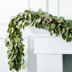 West Elm Silver Dollar Eucalyptus Garland