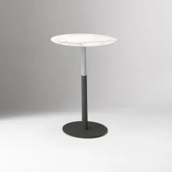 West Elm Simii Trellex Height-Adjustable Disc Base Marble Table