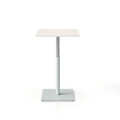 West Elm Simii Trellex Height-Adjustable Square Disc Base Laminate Table