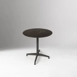 West Elm Simii Trellex Round X-Base Marble Table
