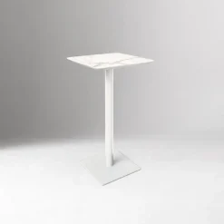 West Elm Simii Trellex Square Disc Base Marble Table